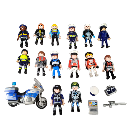 Playmobil Bundle Polizei 5187 9250 Set Figuren & Motorrad