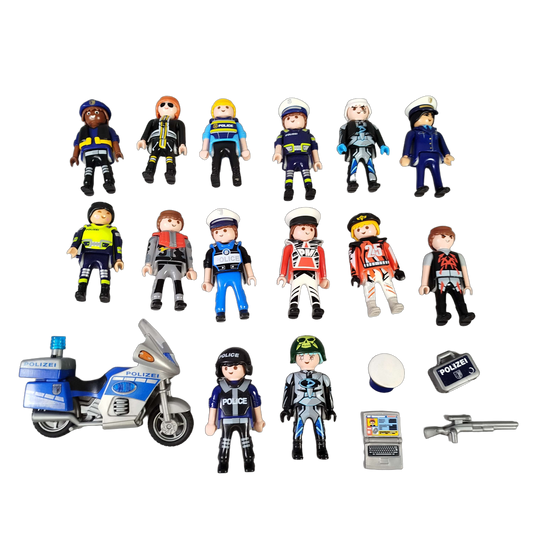Playmobil Bundle Polizei 5187 9250 Set Figuren & Motorrad