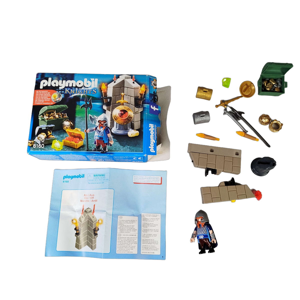 Playmobil Bundle Ritter Schatzversteck 6160 6594 Set von 2 Figuren