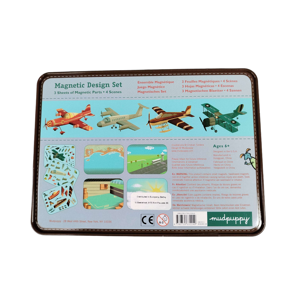 mudpuppy Airplanes Magnetic Design Set 903612 Magnetspiel, Neu