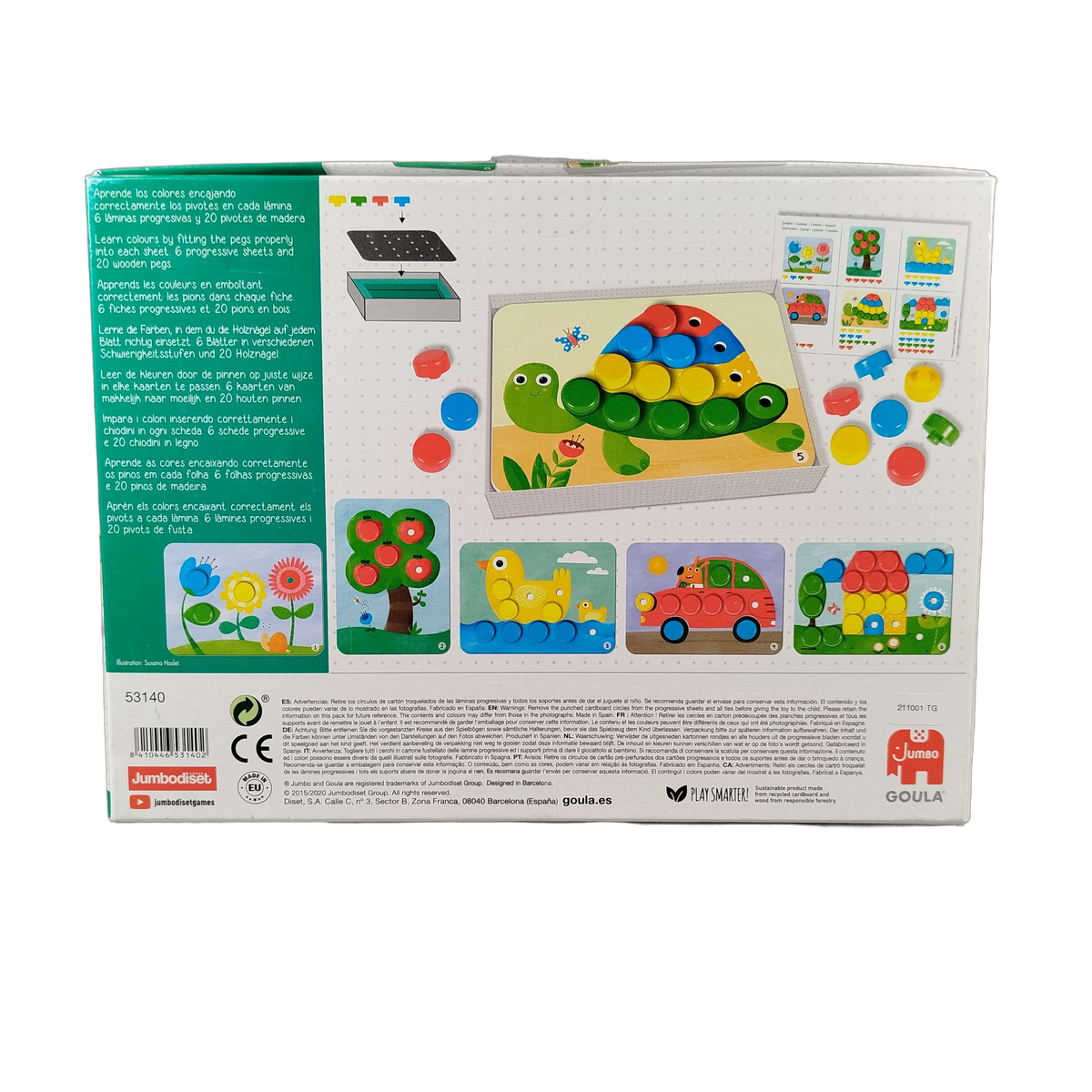 Jumbo Baby Color 53140 Holzsteckspiel Lernspiel Farben