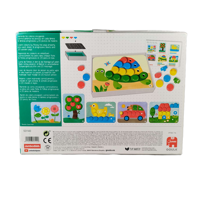 Jumbo Baby Color 53140 Holzsteckspiel Lernspiel Farben