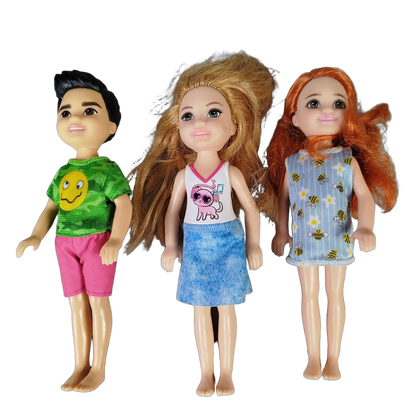 Mattel Bundle Barbie Chelsea & Fluttershy Set von 6 Puppen