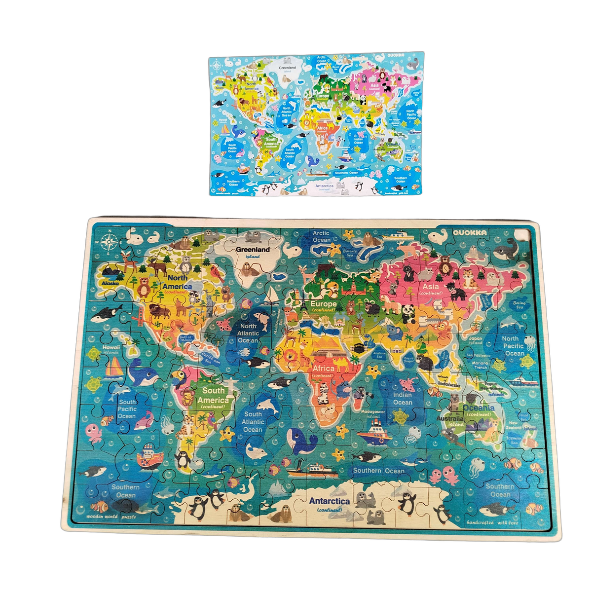 QUOKKA Weltkarte Holzpuzzle