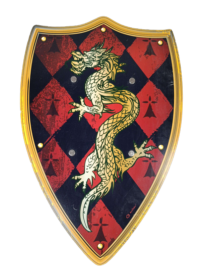 Bestsaller Drachenmotiv Ritterschild aus Holz