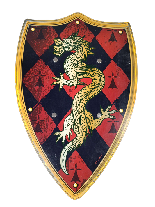 Bestsaller Drachenmotiv Ritterschild aus Holz