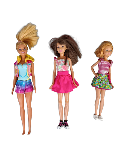 Mattel Bundle Barbie Set von 3 Modepuppen mit Outfits