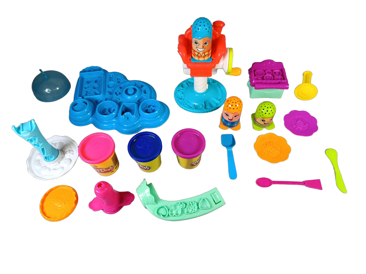 Hasbro Bundle Play-Doh Friseursalon Set Knete, Figuren & Werkzeug