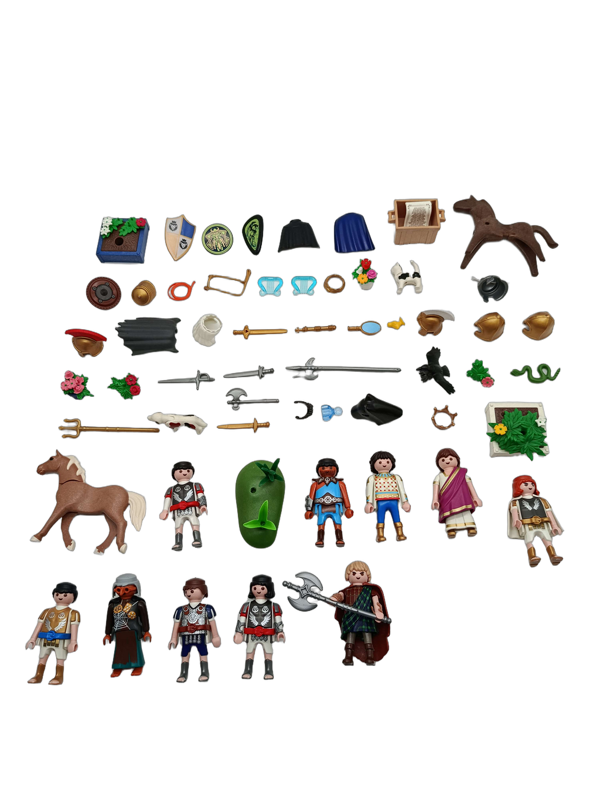 Playmobil Bundle Ritter Set von 54 Figuren & Pferde mit Zubehör