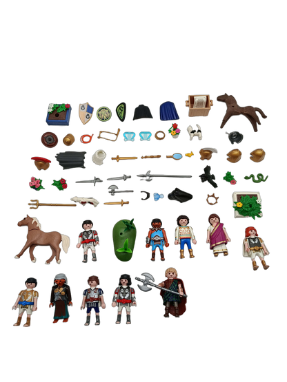 Playmobil Bundle Ritter Set von 54 Figuren & Pferde mit Zubehör