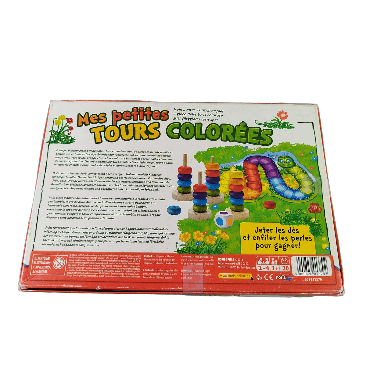 Noris Mein buntes Türmchenspiel 609951379 Kinderspiel & Stapelspiel