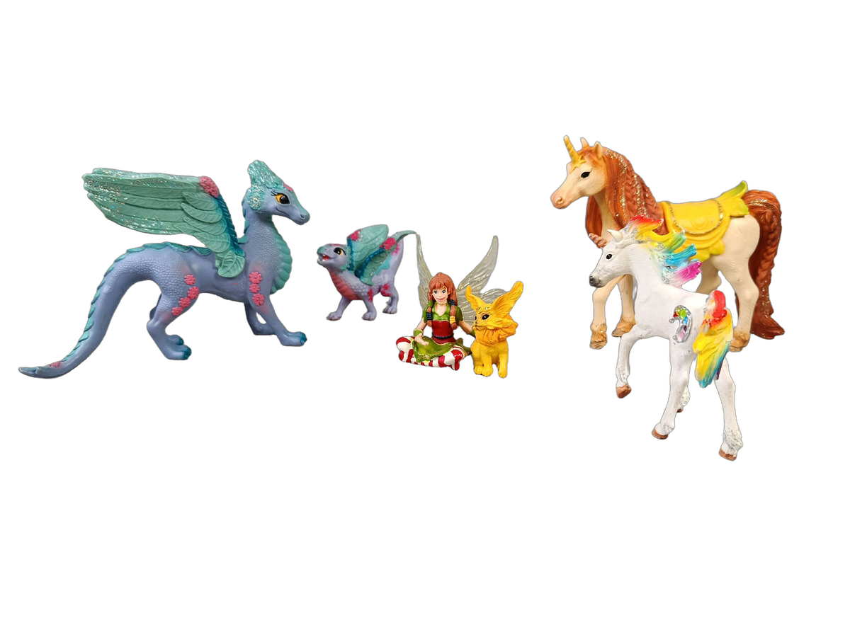 Schleich Bundle Drachen & Einhörner 6 Teile Figuren