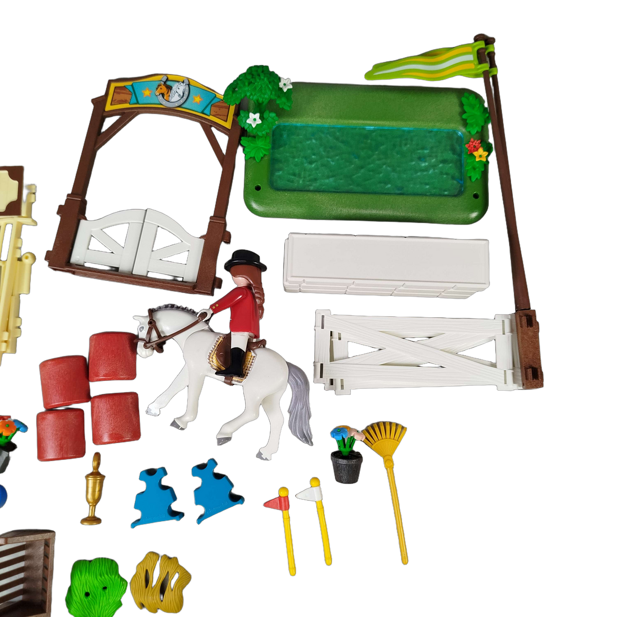 Playmobil Bundle Reitturnier 6930 Set Figuren & Pferd & Reitzubehör