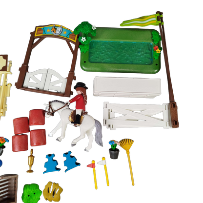 Playmobil Bundle Reitturnier 6930 Set Figuren & Pferd & Reitzubehör