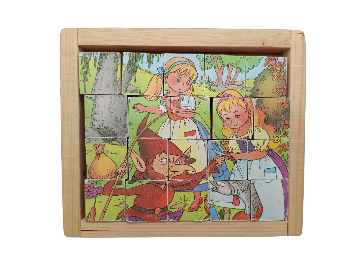Bundle Märchen & Rattenfänger Set von 2 Holz Würfelpuzzle