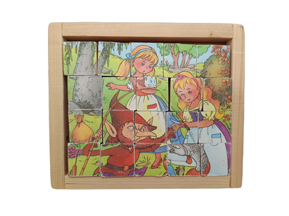 Bundle Märchen & Rattenfänger Set von 2 Holz Würfelpuzzle