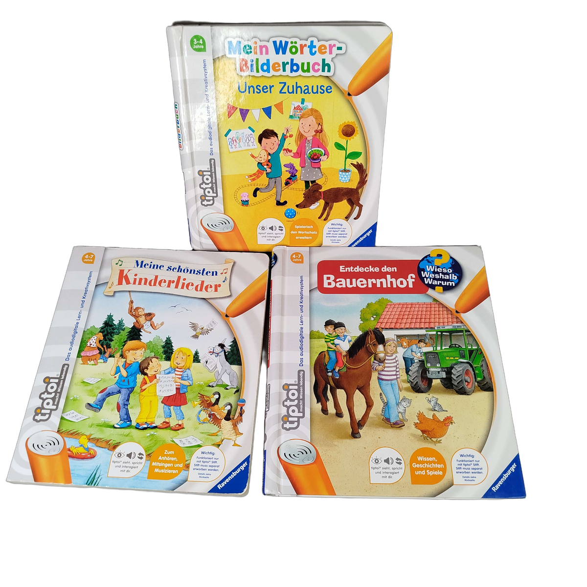 Ravensburger Bundle tiptoi Kinderlieder Bauernhof Set von 3 Büchern
