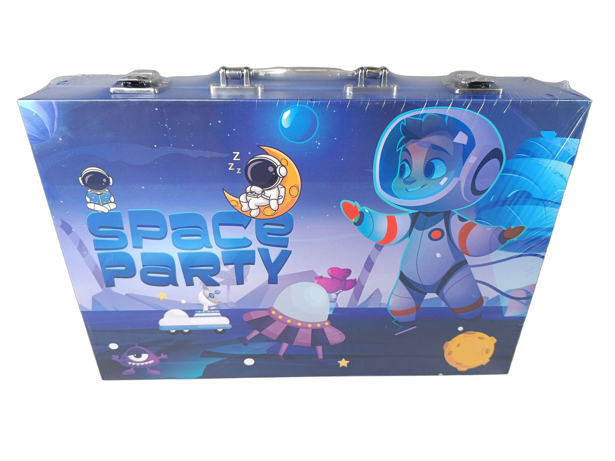 Space Party Mal- und Zeichenkoffer Bastelset, Neu