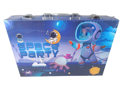 Space Party Mal- und Zeichenkoffer Bastelset, Neu