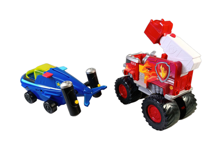 Spin Master Bundle Paw Patrol Marshall & Chase 2x Fahrzeuge & Figuren