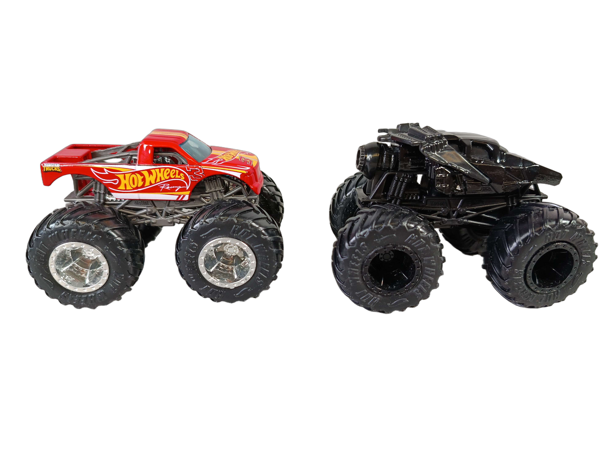 Mattel Bundle Hot Wheels Tiger Shark Set von 6 Monstertrucks & Rampen