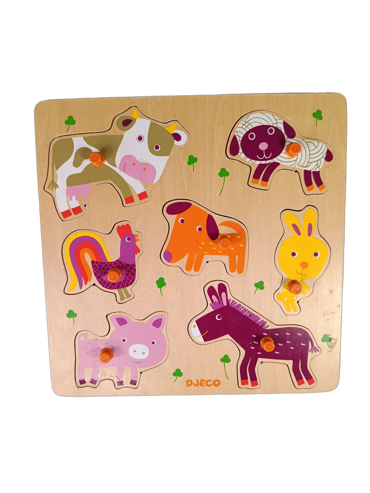 Djeco Bundle Tiere Set von 2 Steckpuzzle & Holzpuzzle