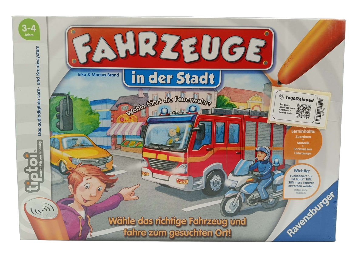 Ravensburger tiptoi Fahrzeuge in der Stadt Lernspiel & Brettspiel, Neu
