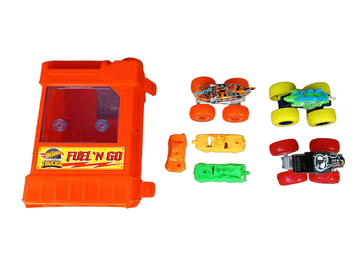 Hot Wheels Bundle Fuel N Go 3x Monstertrucks mit Transportkoffer