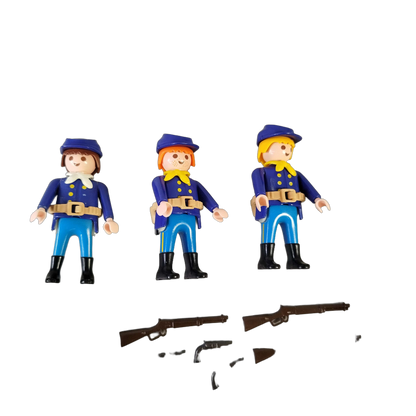Playmobil Bundle Union Soldaten Set von 3 Figuren mit Waffen-Zubehör