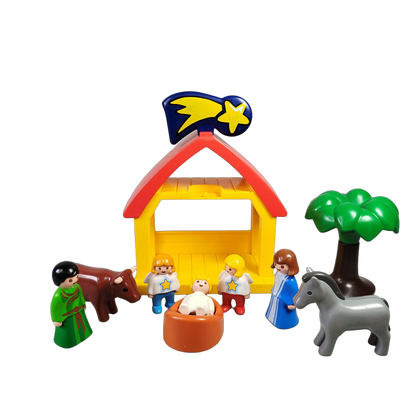 Playmobil 1.2.3 Weihnachtskrippe Krippenspiel mit Figuren & Stall