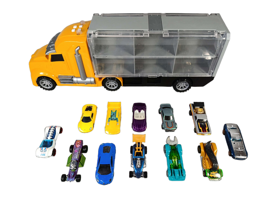 lenbest Bundle Modellautos großes Set Auto-Transporter & Koffer