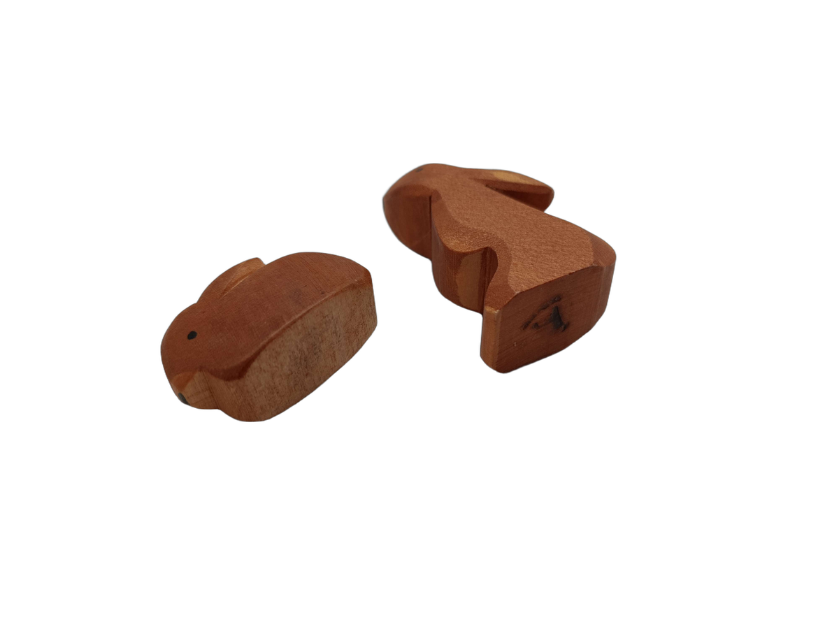 Ostheimer Bundle Tiere 2x Hasen Holzfiguren