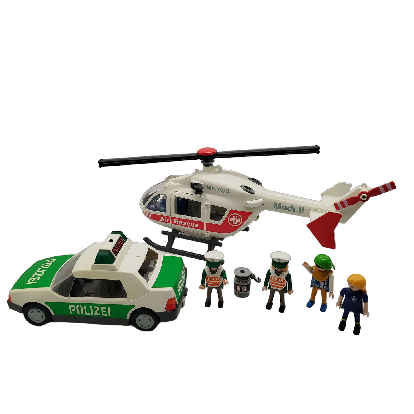 Playmobil Bundle Rettung & Polizei Set von 2 Helikopter & Auto