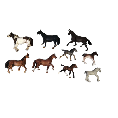 Schleich Tiere Bundle 14 Teile Pferde Figuren & Zaunelemente