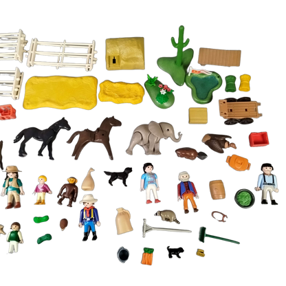 Playmobil Bundle Safari & Bauernhof, großes Set Figuren & Tiere