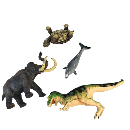 Bullyland Bundle Dinosaurier & Tiere 68353 Set von 4 Tierfiguren