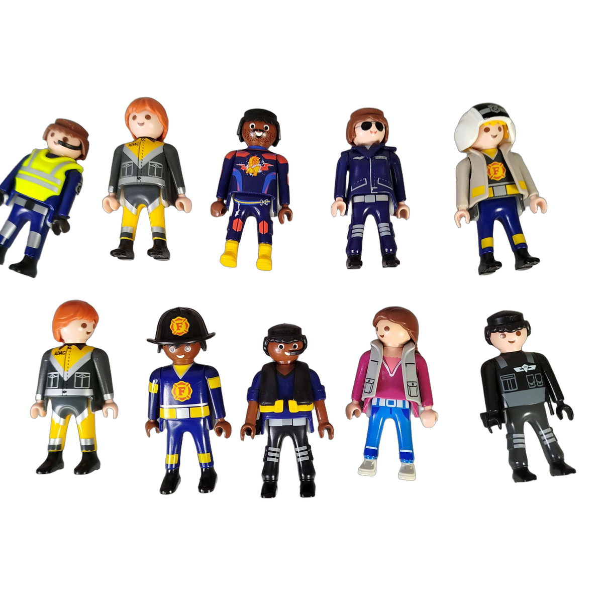 Playmobil Bundle Polizei Set von 13 Figuren, Polizeiauto & Zubehör