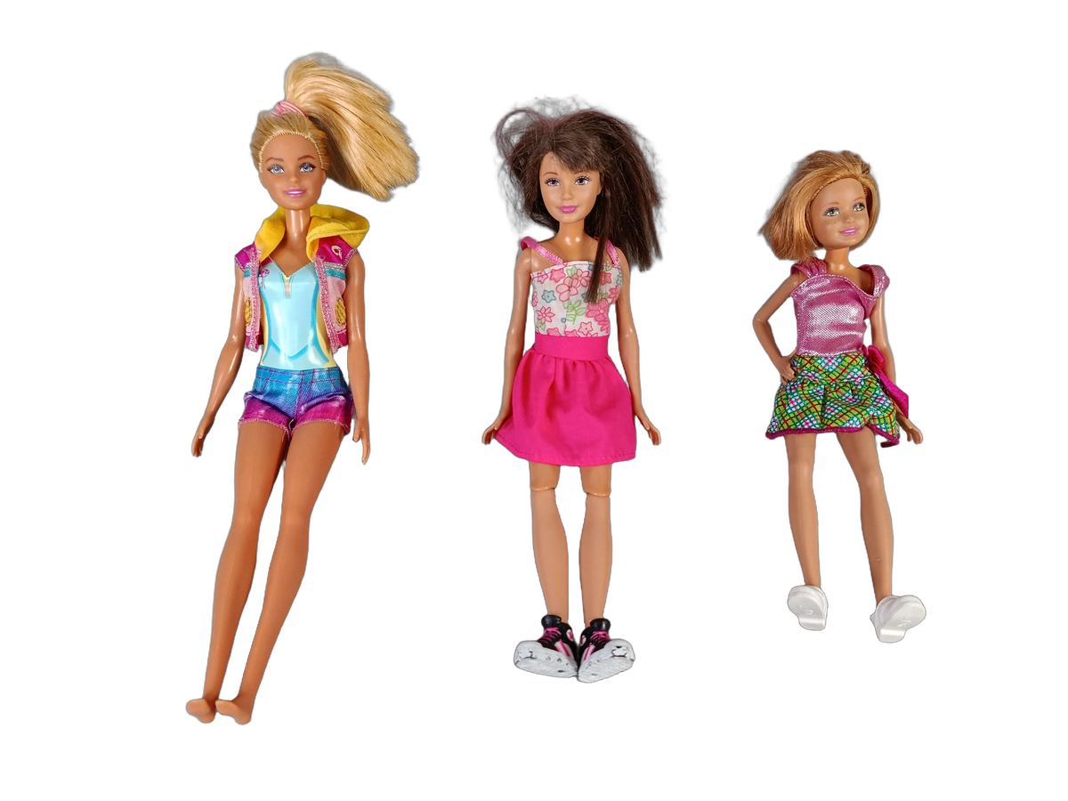 Mattel Bundle Barbie Set von 3 Modepuppen mit Outfits