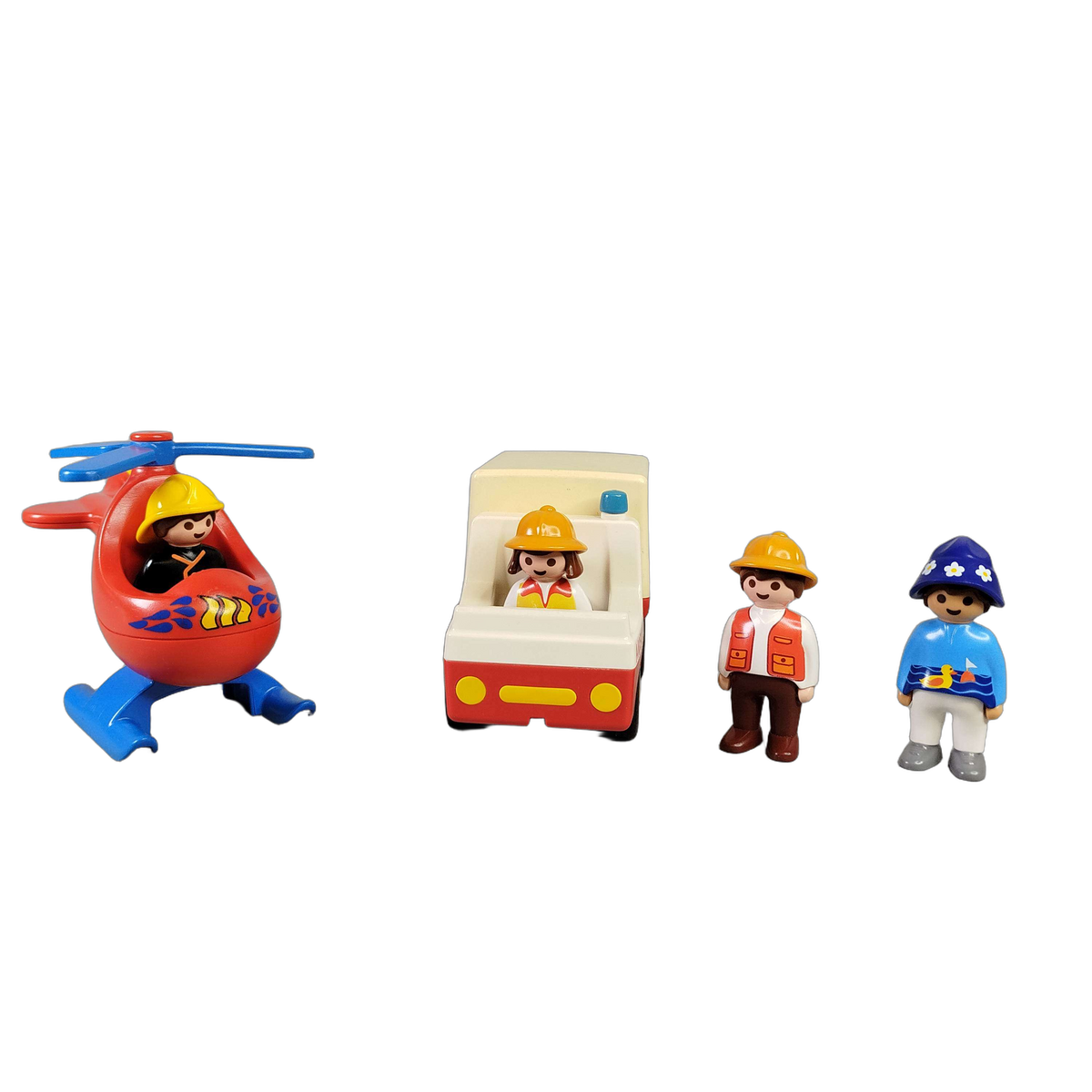 Playmobil Bundle 1.2.3 6789 großes Set Ambulanz, Helikopter & Figuren