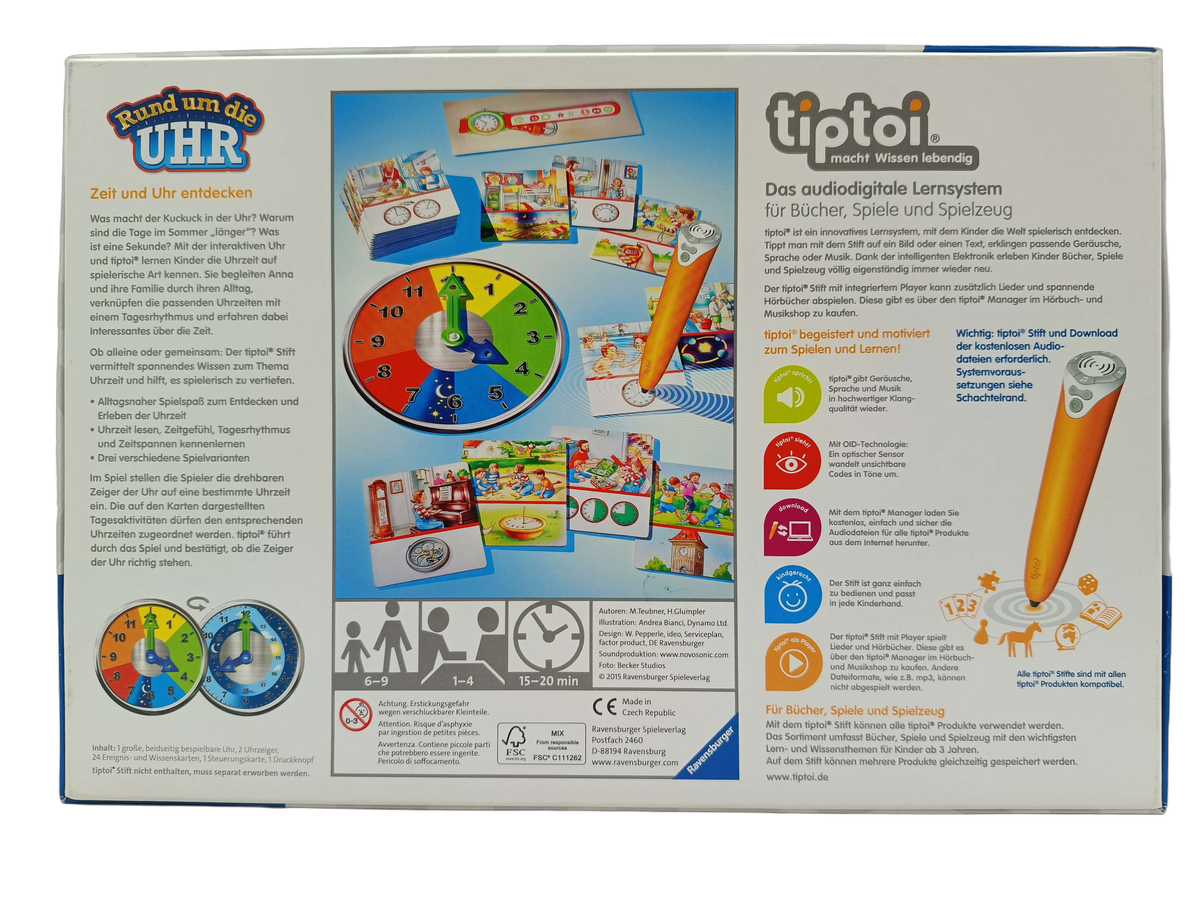 Ravensburger tiptoi Rund um die Uhr 00 783 7 Buch, neuwertig