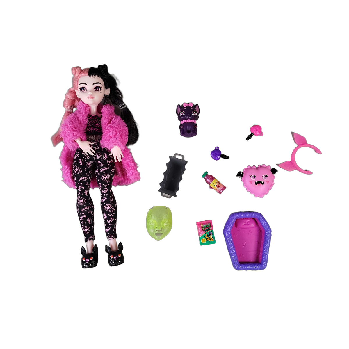 Mattel Monster High Draculaura Schlafparty Modepuppe mit Zubehör