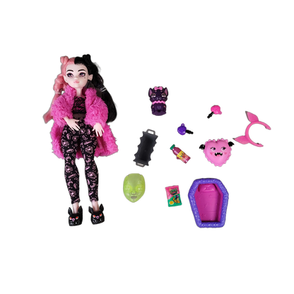 Mattel Monster High Draculaura Schlafparty Modepuppe mit Zubehör