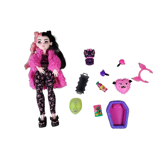Mattel Monster High Draculaura Schlafparty Modepuppe mit Zubehör