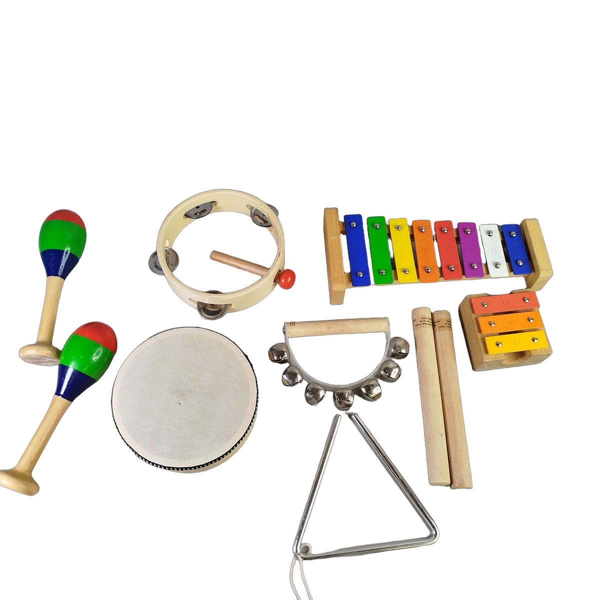 Bundle Percussion Set von 3 Xylophon, Tamburin & Maracas