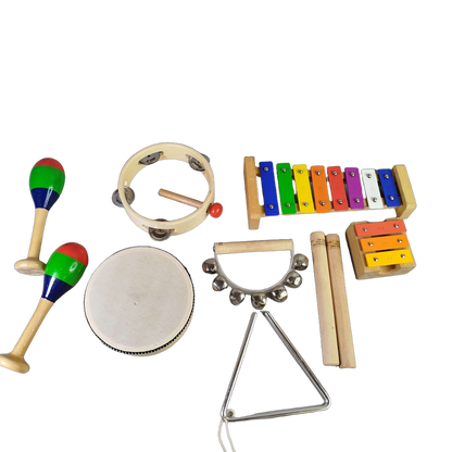 Bundle Percussion Set von 3 Xylophon, Tamburin & Maracas