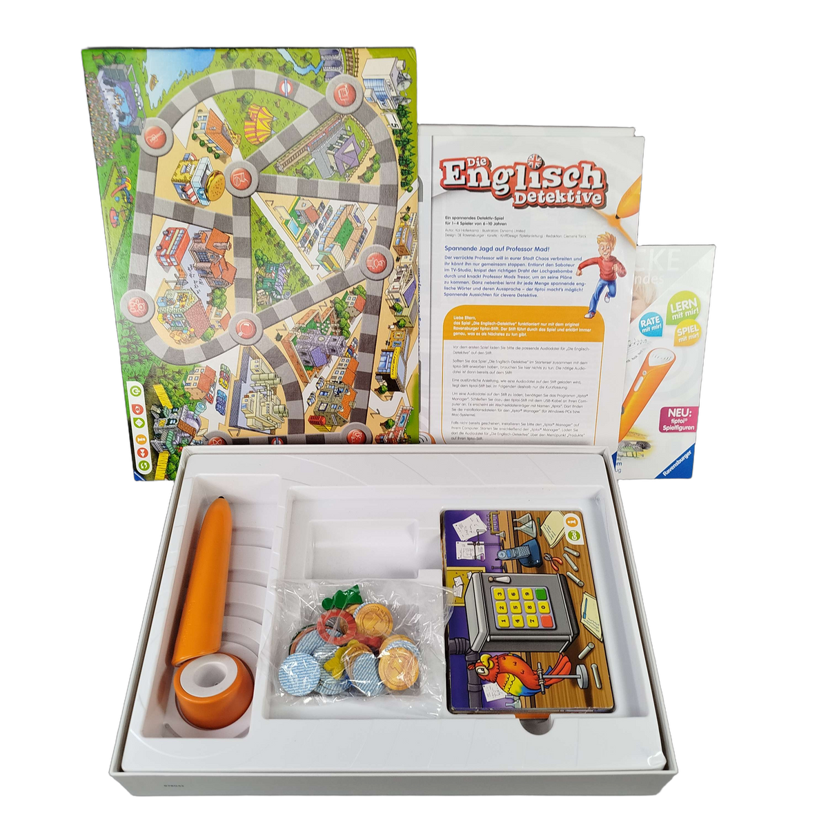 Ravensburger tiptoi Starter-Set Englisch-Detektive 00 504 1 Lernspiel