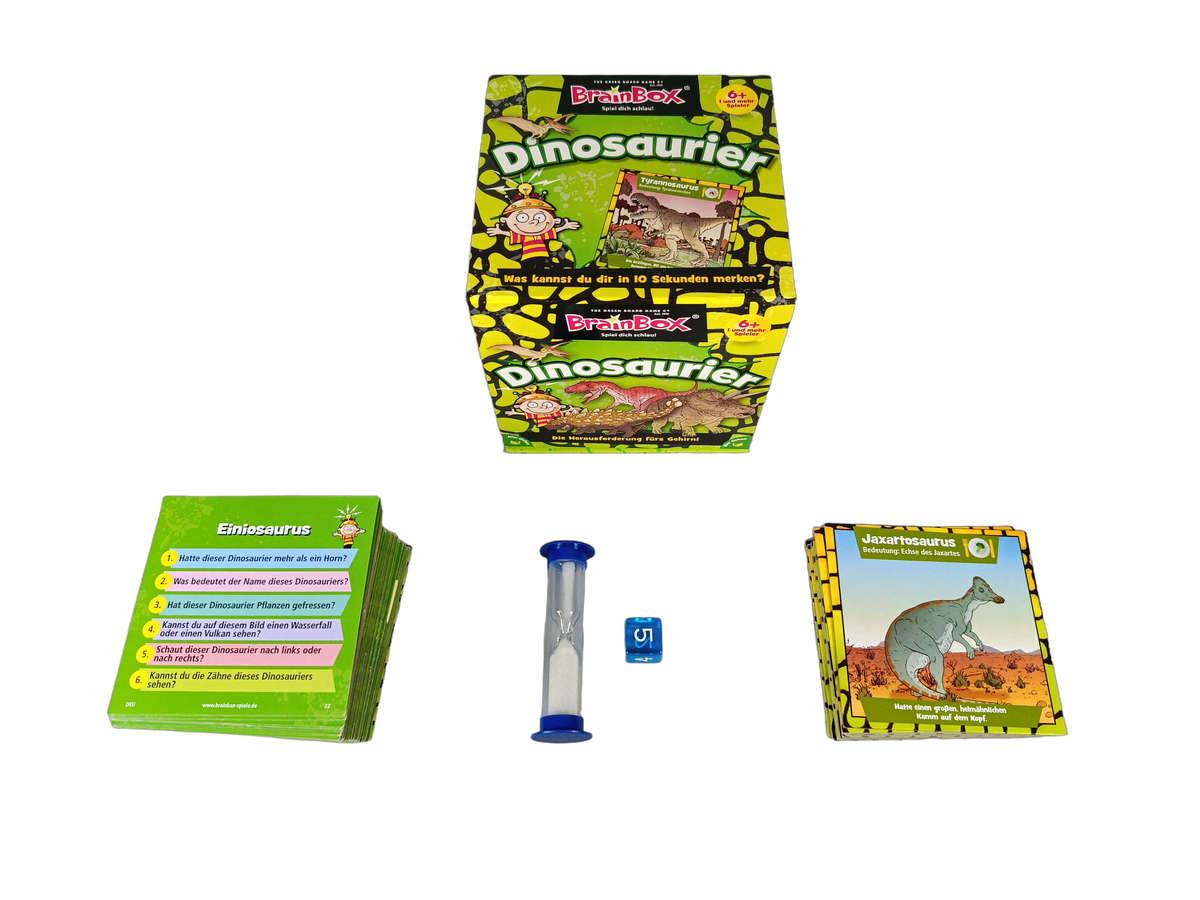 BrainBox Dinosaurier 90038 Kartenspiel & Lernspiel