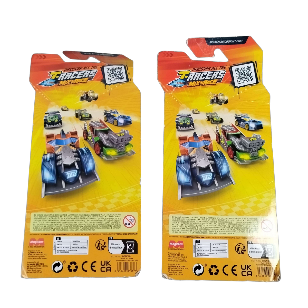 Magic Box Int. Bundle Mix & Race 3-Packs Set von 6 Spielzeugautos, Neu