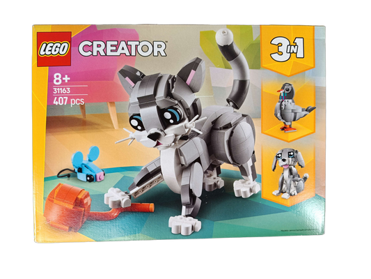 LEGO Creator 3-in-1 31163 Graue Katze Hund & Taube Bauset
