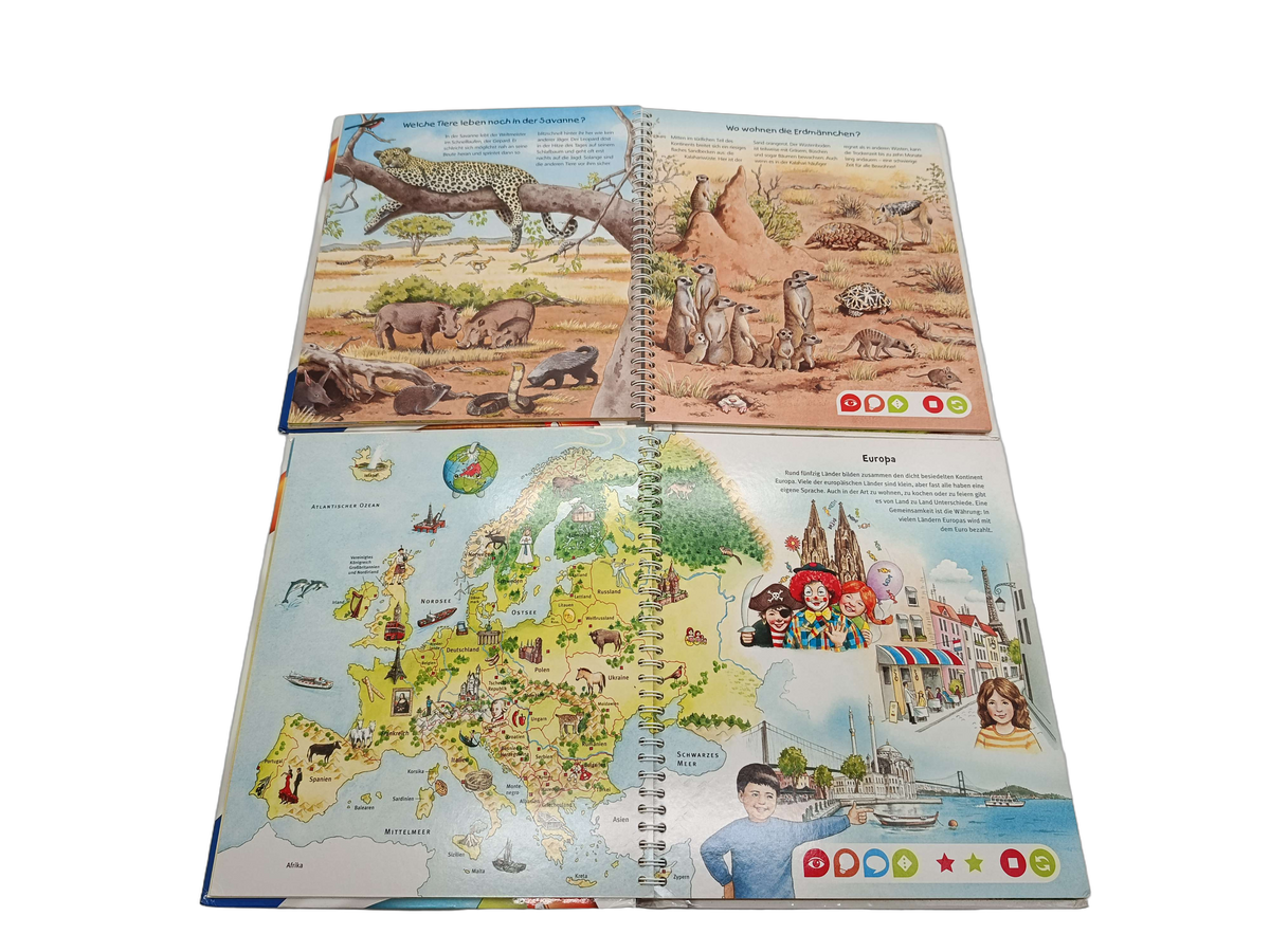 Ravensburger Bundle tiptoi 3x Lernbücher Weltatlas Leserabe